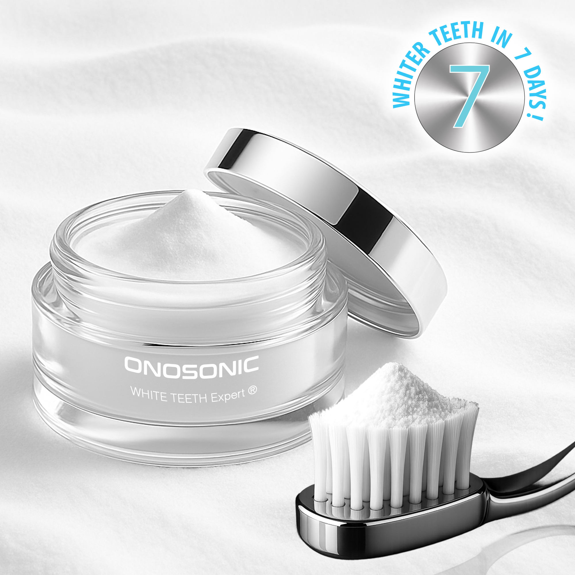 ONOSONIC WHITE TEETH Expert® PAP+ Whitening Powder – Peroxide-free, enamel-safe teeth whitening formula developed in Dubai for fast results without sensitivity. Available for global shipping.