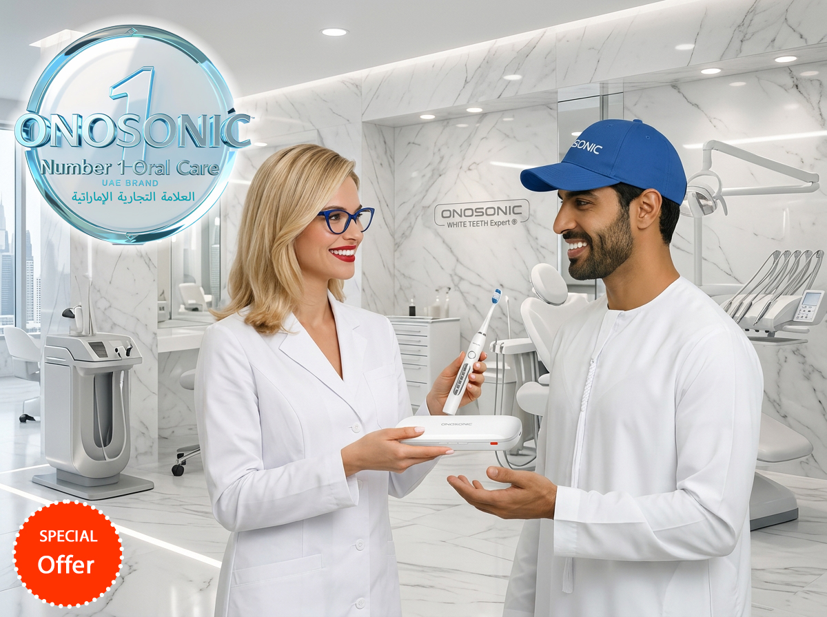 ONOSONIC WHITE TEETH Expert &mdash; Number 1 UAE Oral Care Brand, dentist-recommended teeth whitening and electric toothbrush Dubai