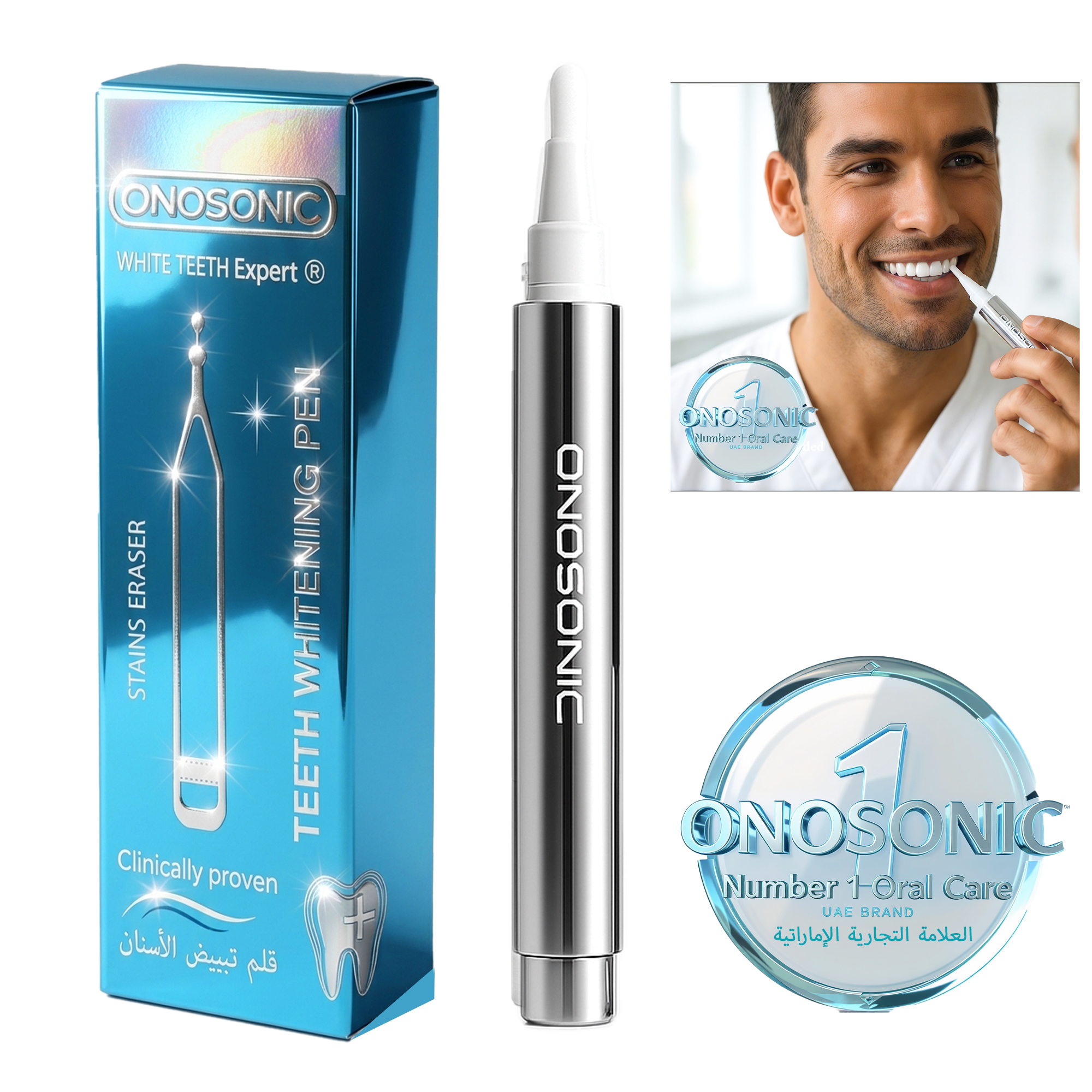 WHITENING GEL PEN Pro ONOSONIC WHITE TEETH Expert &reg; for fast, safe, and professional teeth whitening at home in UAE